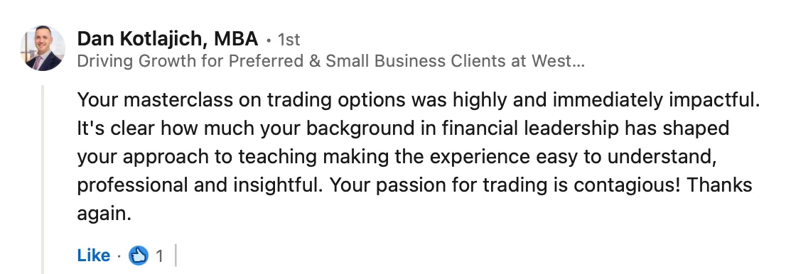 LinkedIn review screenshot