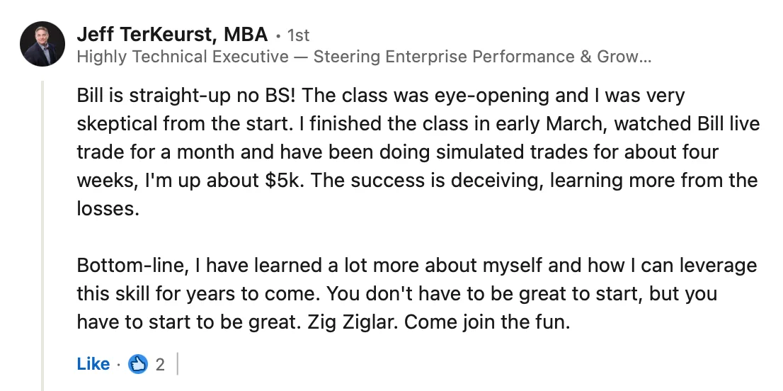 LinkedIn review screenshot