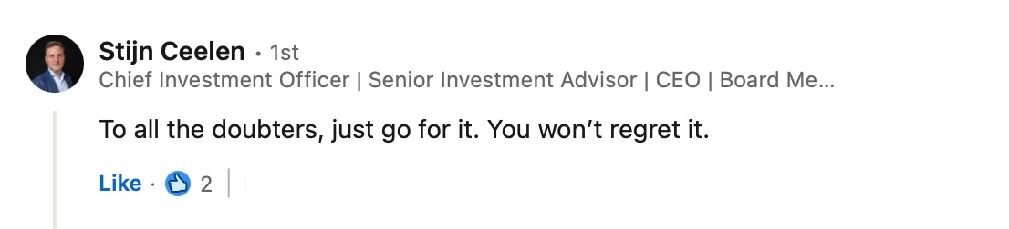 LinkedIn review screenshot