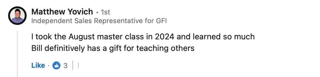 LinkedIn review screenshot
