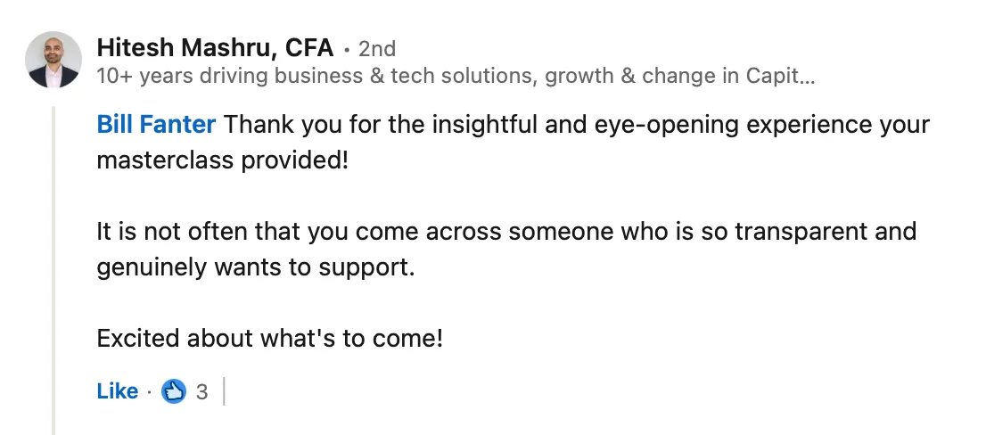 LinkedIn review screenshot